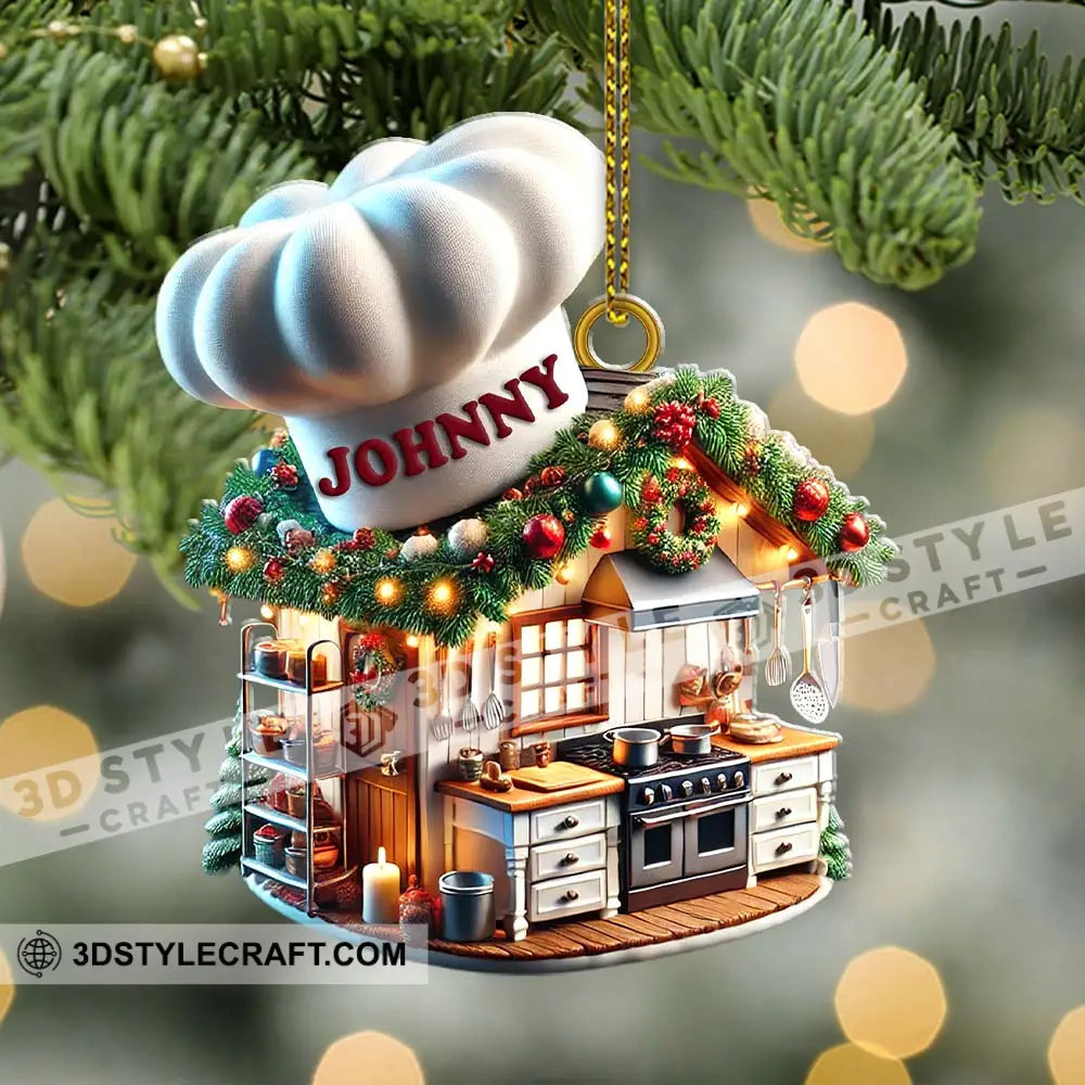 Baking House Ornament Personalized