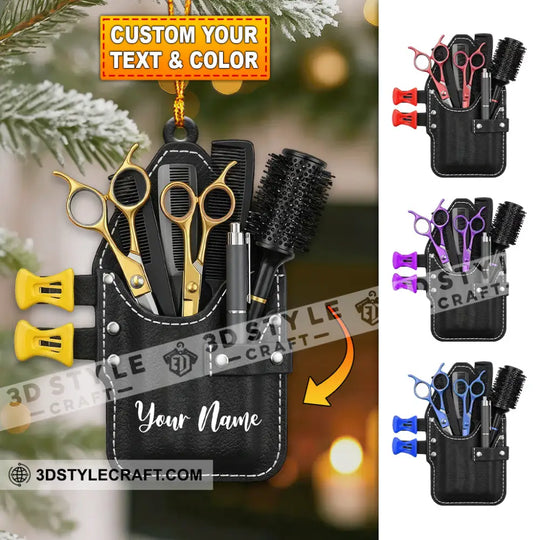 Barber Set Home Decor, Christmas Ornament, Personalized Ornament style option 1