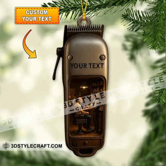 Barber Shop, Home Decor, Christmas Ornament, Personalized Ornament style option 1