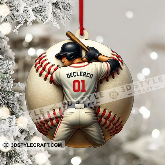 Baseball Christmas, Home Decor, Christmas Ornament, Personalized Ornament style option 4