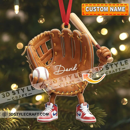 Baseball, Home Decor, Christmas Ornament, Personalized Ornament style option 2