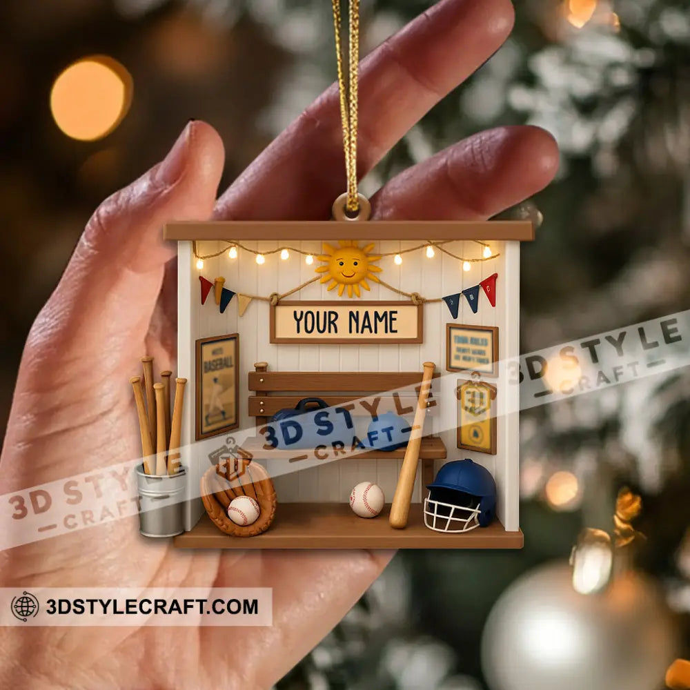 Baseball Home Decor Christmas Ornament Personalized Ornament Ornament