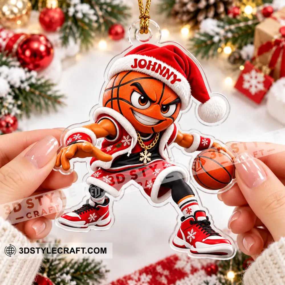 Basketball Home Decor Christmas Ornament Personalized Ornament - Ornament