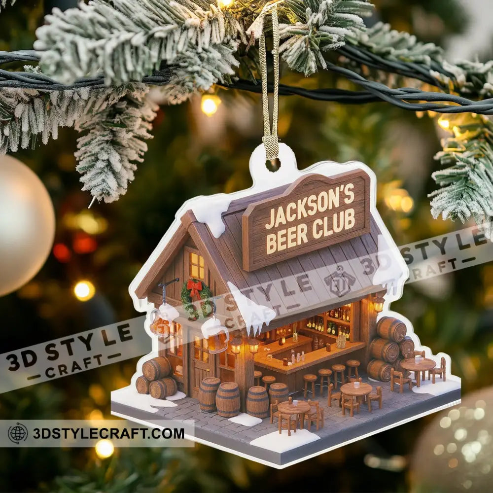 Beer Club Home Decor Christmas Ornament Personalized Ornament Ornament