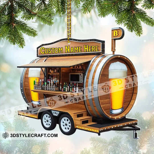 Beer Home Decor, Christmas Ornament, Personalized Ornament style option 2
