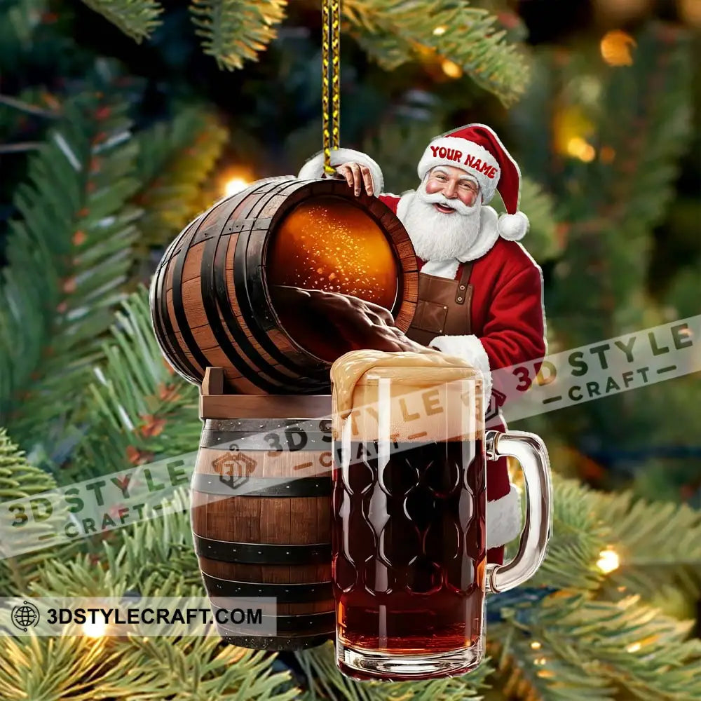 Beer Home Decor Christmas Ornament Personalized Ornament Ornament