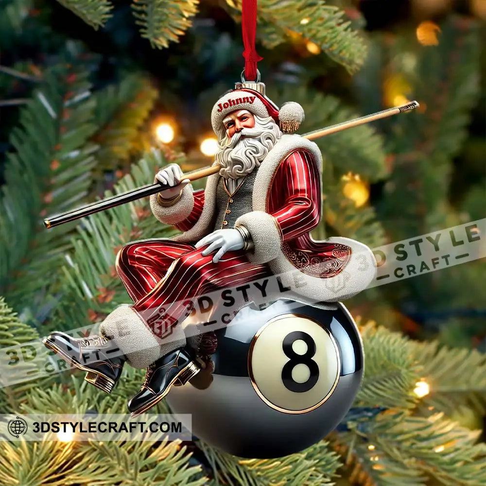 Billiard Christmas Ornament Personalized