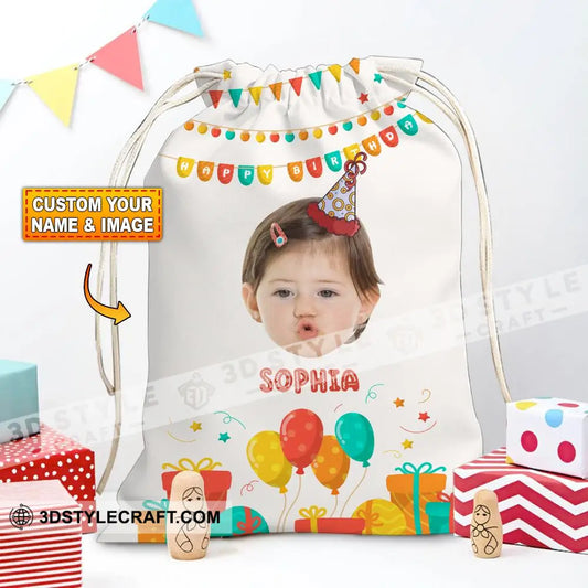 Birthday Kid Gift Decor Bag Personalized Christmas String 13X15 In - 33X39 Cm