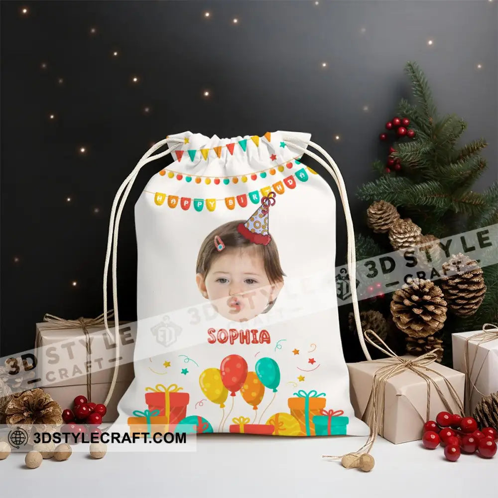 Birthday Kid Gift Decor Bag Personalized Christmas String