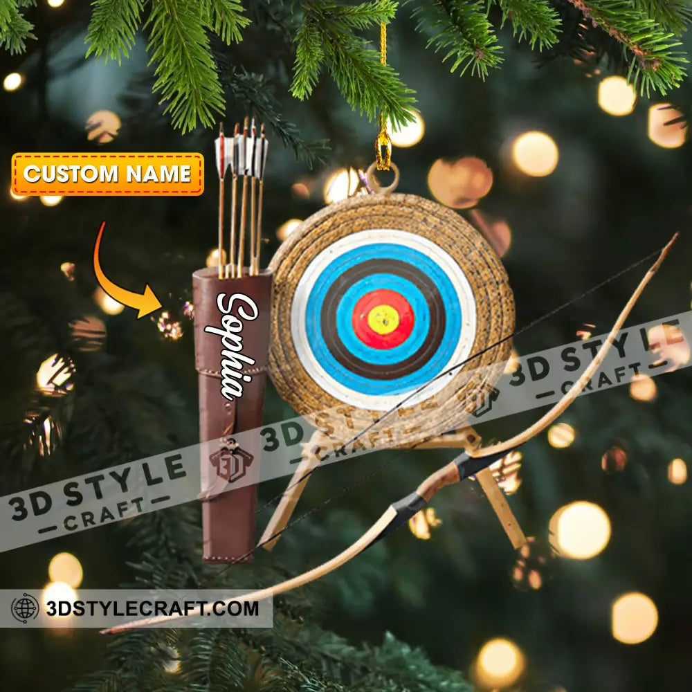 Bow And Arrow Ornament Personalized 3.54’’ / 1