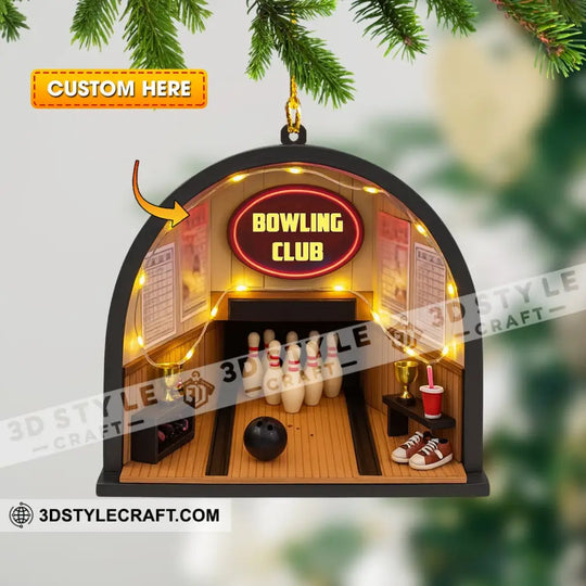 Bowling Club, Home Decor, Christmas Ornament, Personalized Ornament style option 1