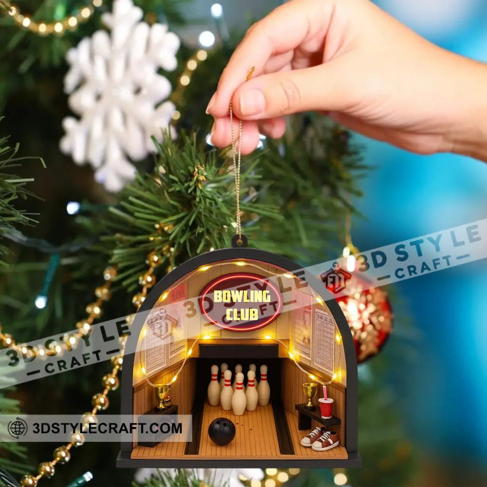 Bowling Club Home Decor Christmas Ornament Personalized Ornament Ornament