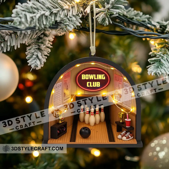 Bowling Club, Home Decor, Christmas Ornament, Personalized Ornament style option 3