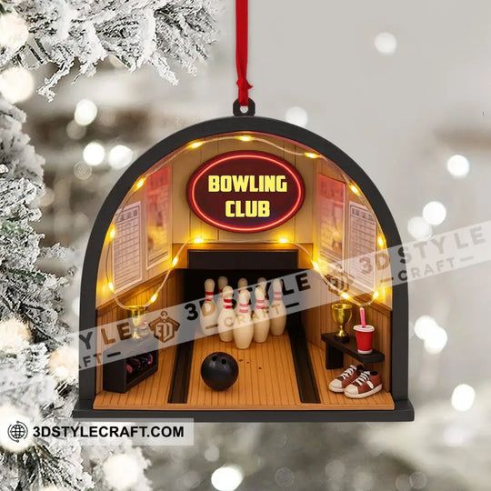 Bowling Club, Home Decor, Christmas Ornament, Personalized Ornament style option 4