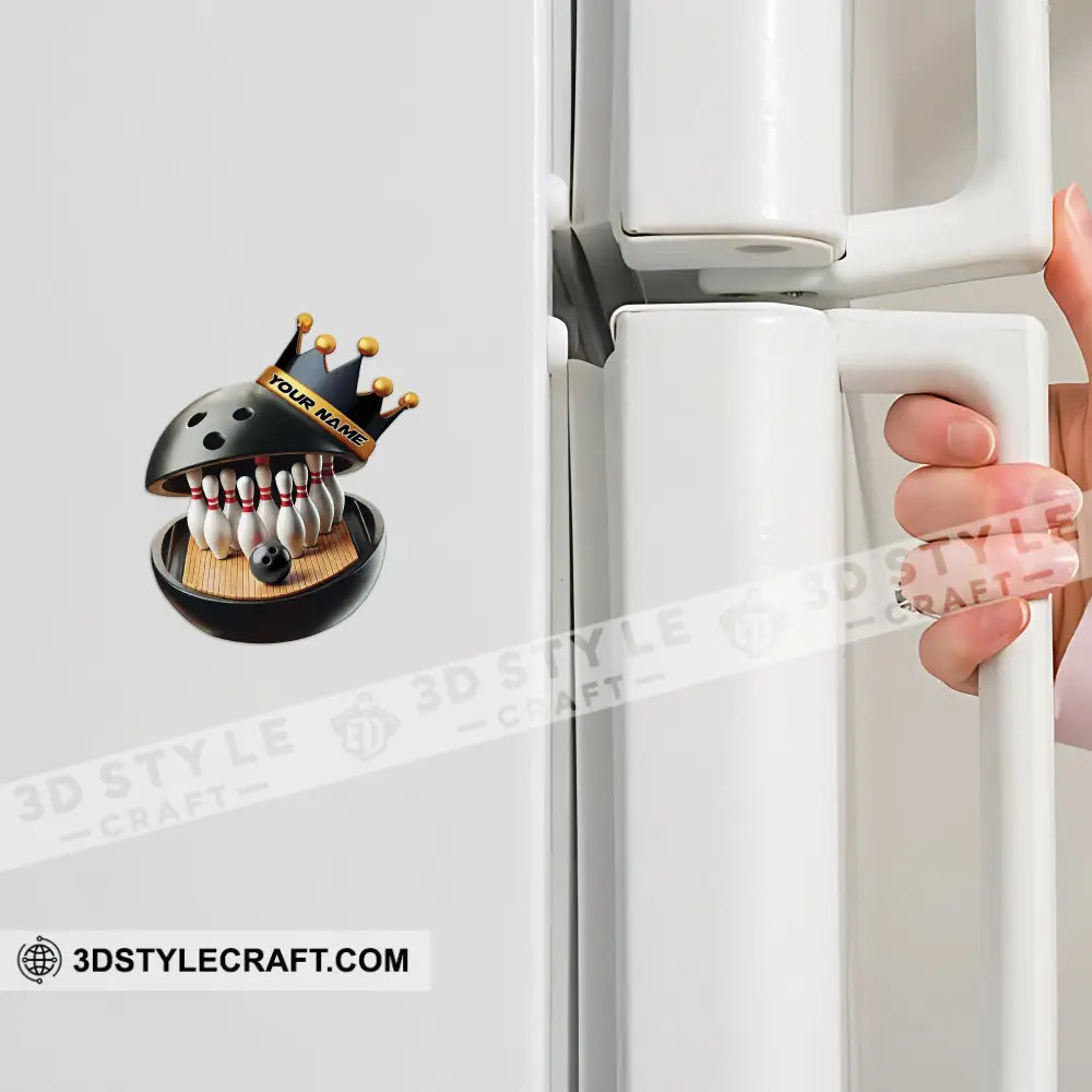 Bowling Crown Fridge Magnet - Personalized