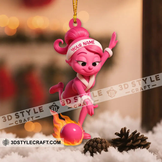 Bowling ELF, Home Decor, Christmas Ornament, Personalized Ornament style option 4