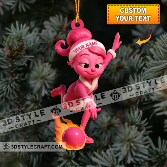 Bowling ELF, Home Decor, Christmas Ornament, Personalized Ornament style option 1