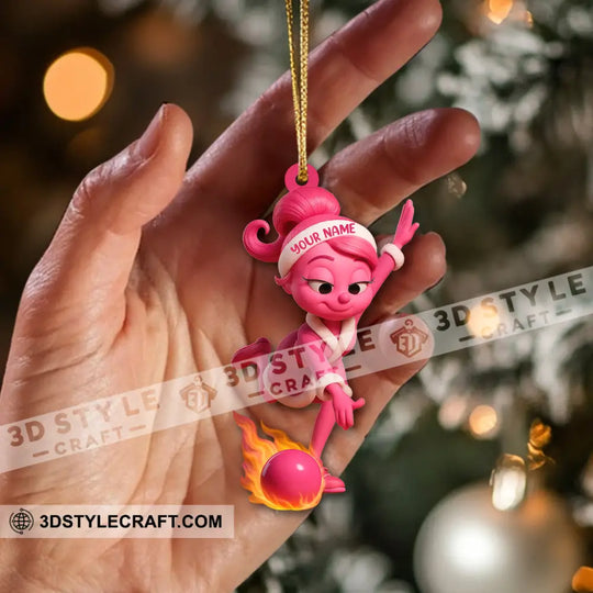 Bowling ELF, Home Decor, Christmas Ornament, Personalized Ornament style option 2