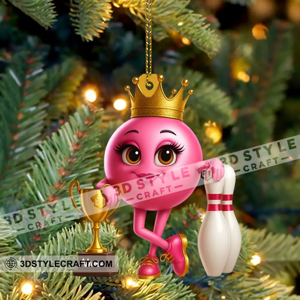 Bowling Girl Home Decor Christmas Ornament Personalized Ornament Ornament