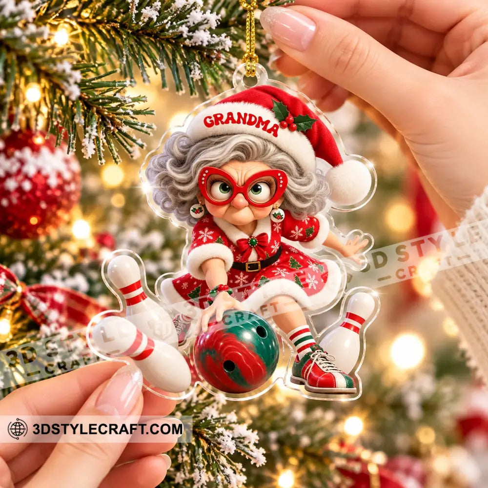 Bowling Grandma Home Decor Christmas Ornament Personalized Ornament - Ornament