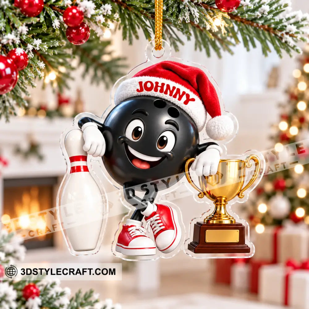Bowling Home Decor Christmas Ornament Personalized Ornament - Ornament