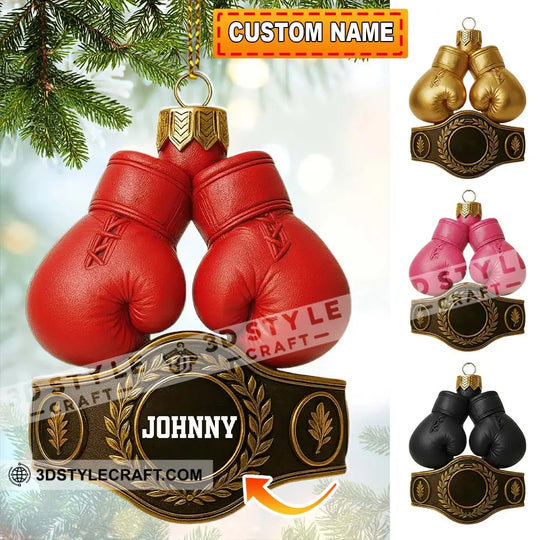 Boxing Christmas Home Decor, Christmas Ornament, Personalized Ornament style option 1