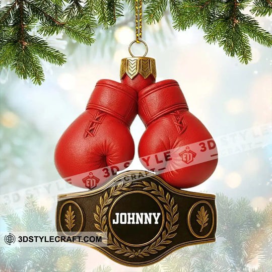 Boxing Christmas Home Decor, Christmas Ornament, Personalized Ornament style option 2