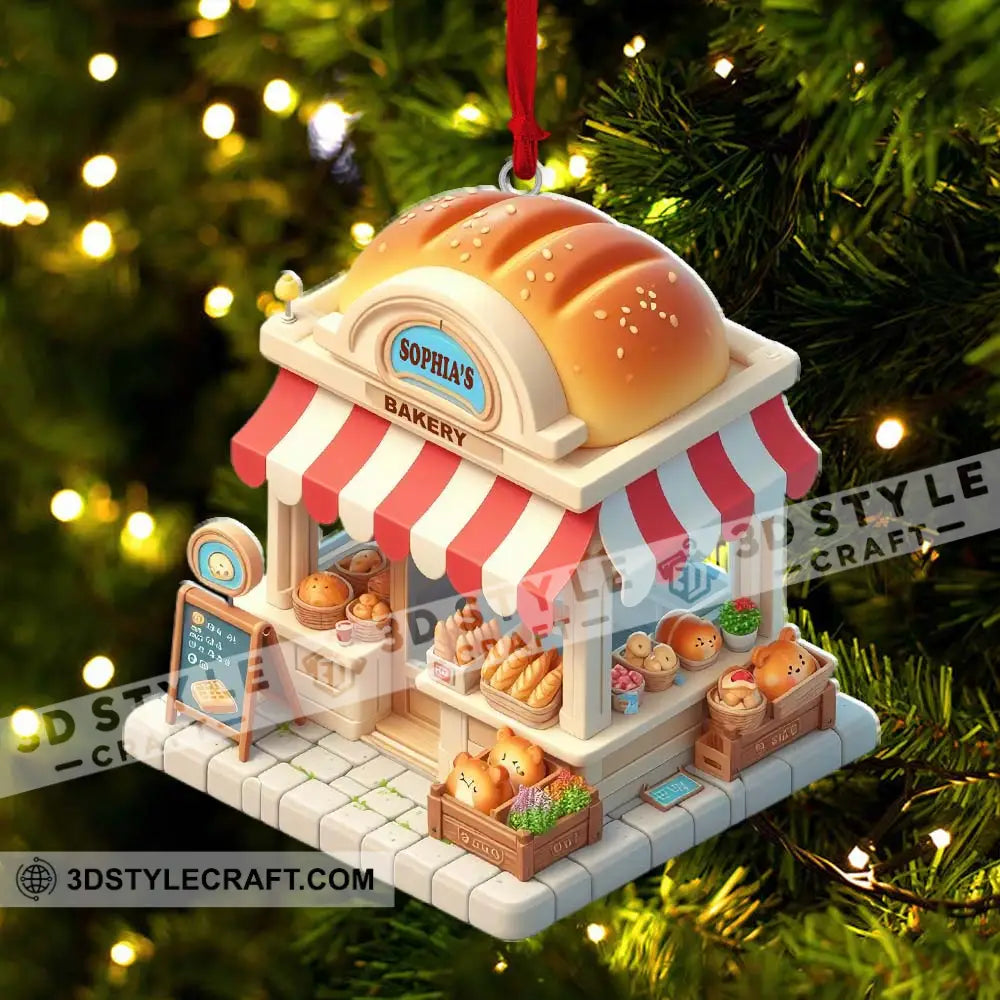 Bread Bakery Christmas Ornament Personalized