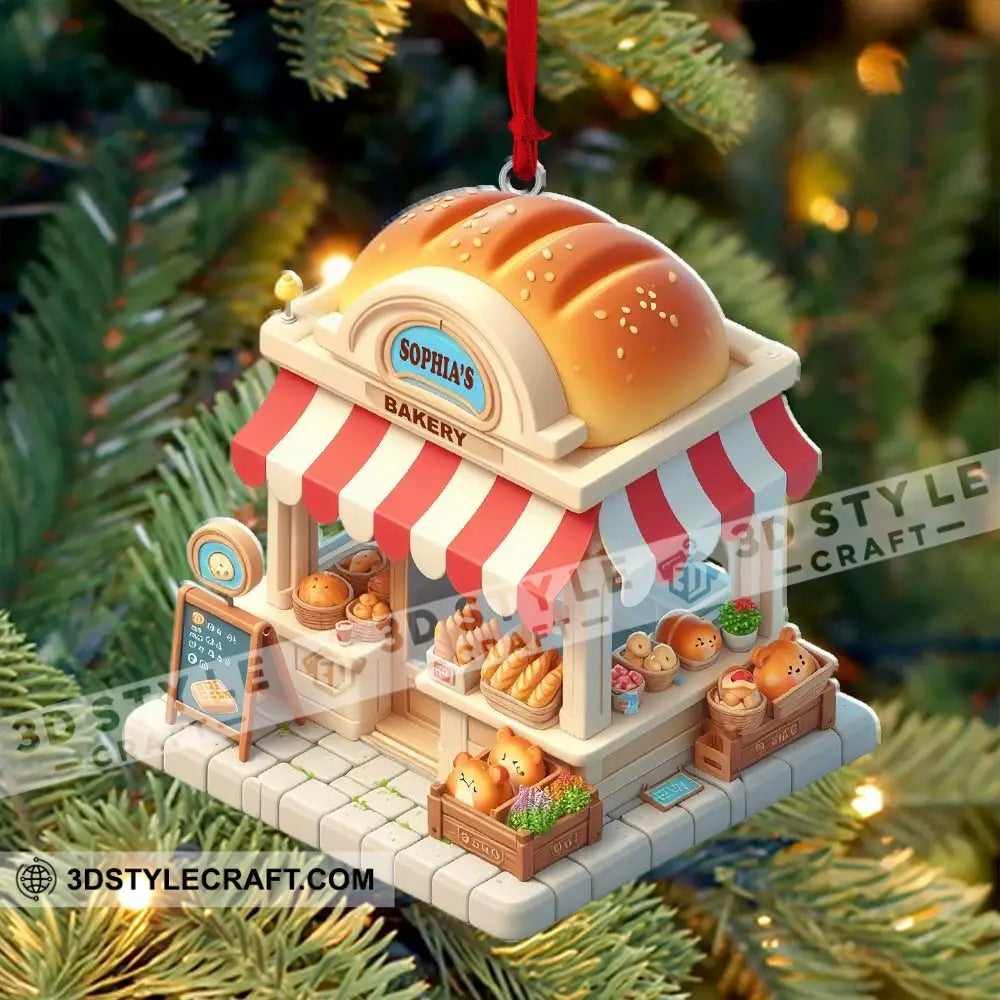 Bread Bakery Christmas Ornament Personalized