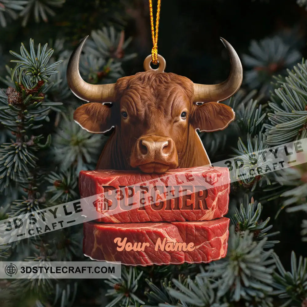 Butcher Home Decor Christmas Ornament Personalized Ornament Ornament