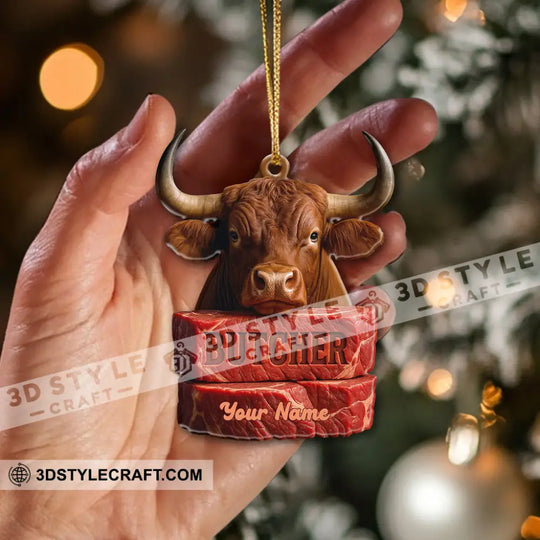 Butcher, Home Decor, Christmas Ornament, Personalized Ornament style option 2