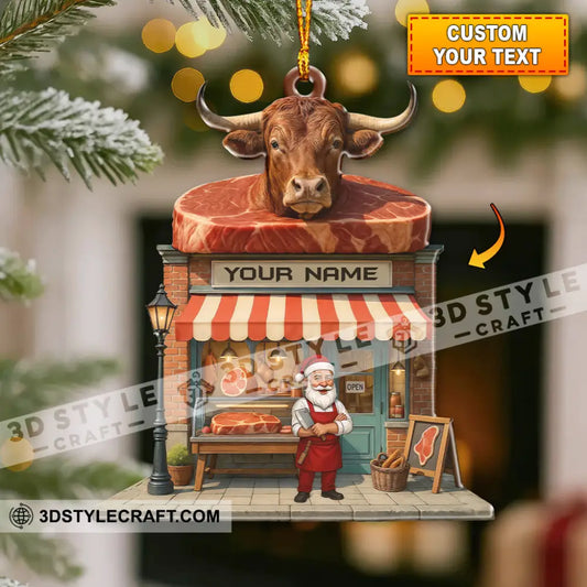 Butcher Santa Home Decor Christmas Ornament Personalized Ornament 3.54’’ / 1 Ornament Ornament