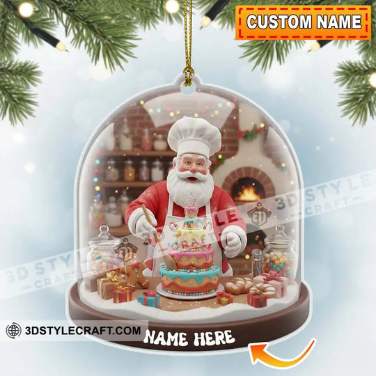 Cake Chef Home Decor, Christmas Ornament, Personalized Ornament style option 1