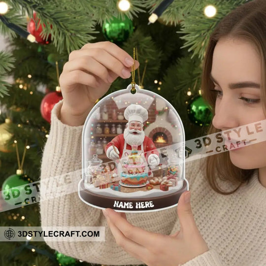 Cake Chef Home Decor, Christmas Ornament, Personalized Ornament style option 4