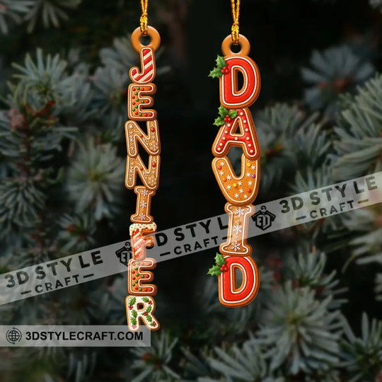 Cake Name Home Decor, Christmas Ornament, Personalized Ornament style option 3