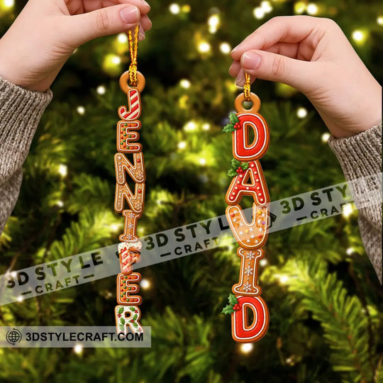 Cake Name Home Decor, Christmas Ornament, Personalized Ornament style option 4