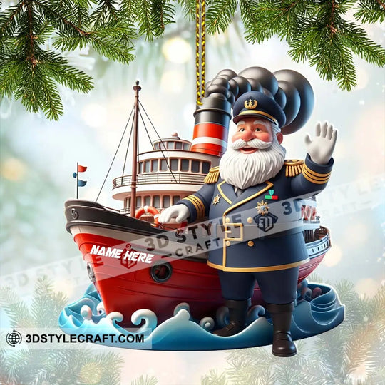 Captain Home Decor, Christmas Ornament, Personalized Ornament style option 2