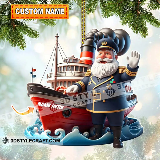 Captain Home Decor, Christmas Ornament, Personalized Ornament style option 1