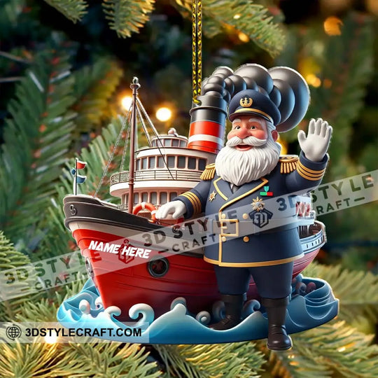 Captain Home Decor, Christmas Ornament, Personalized Ornament style option 4