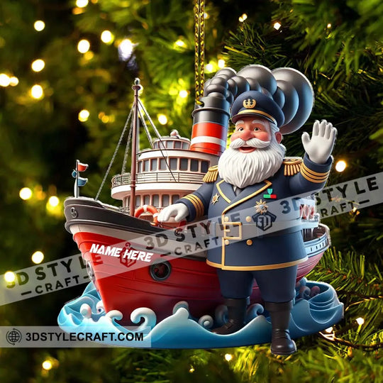 Captain Home Decor, Christmas Ornament, Personalized Ornament style option 3