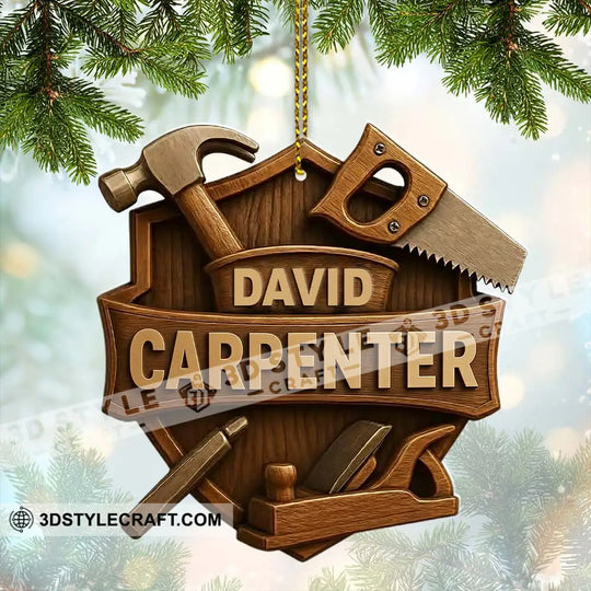 Carpenter Home Decor, Christmas Ornament, Personalized Ornament style option 3