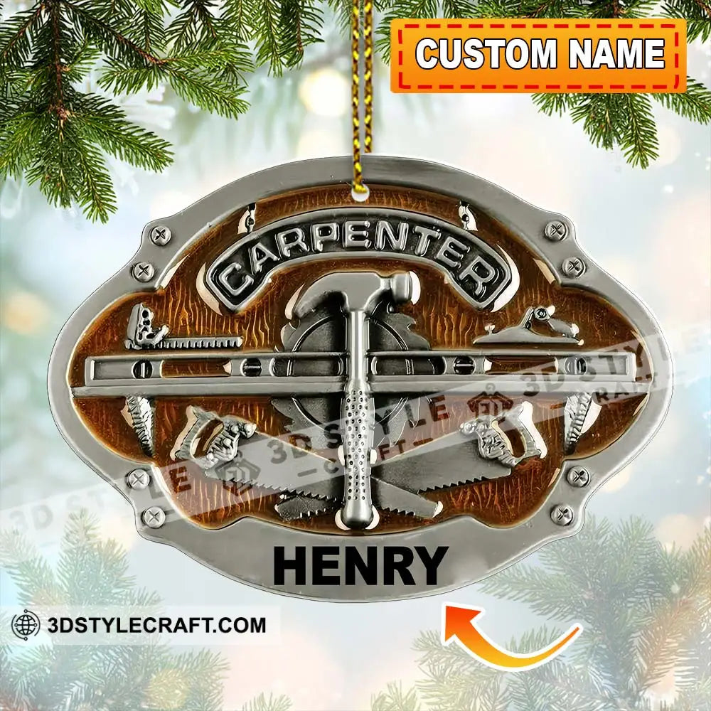 Carpenter Home Decor Christmas Ornament Personalized Ornament 3.54’’ / 1 Ornament Ornament