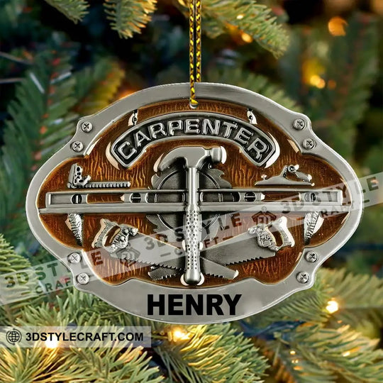 Carpenter Home Decor, Christmas Ornament, Personalized Ornament style option 4