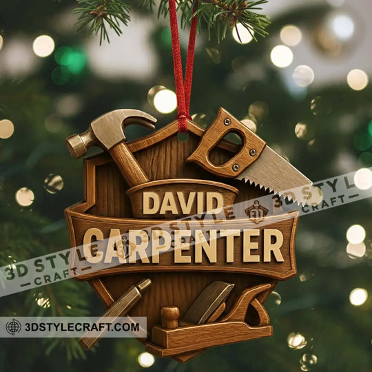 Carpenter Home Decor, Christmas Ornament, Personalized Ornament style option 4