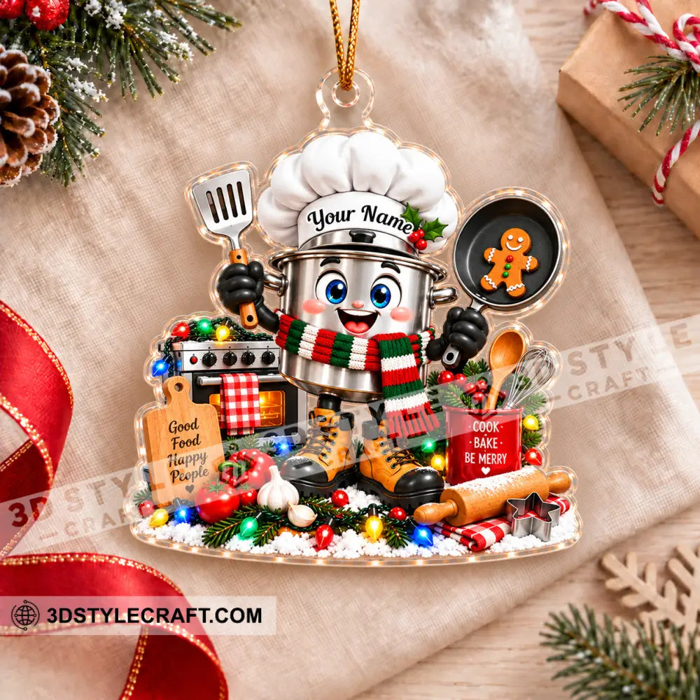 Chef Home Decor Christmas Ornament Personalized Ornament - Ornament