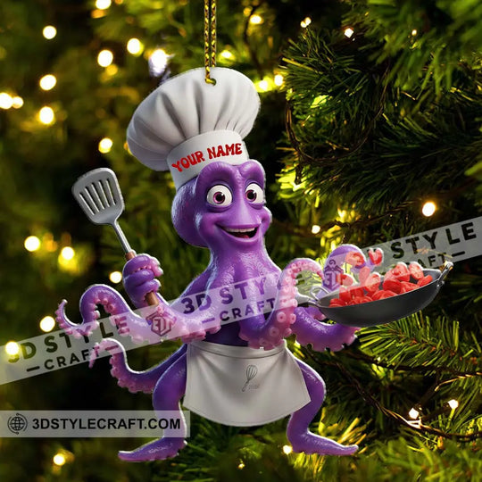 Chef, Home Decor, Christmas Ornament, Personalized Ornament style option 3