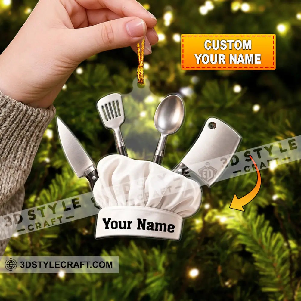 Chef Home Decor Christmas Ornament Personalized Ornament - Ornament