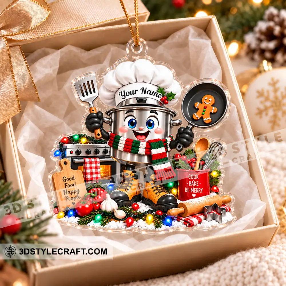 Chef Home Decor Christmas Ornament Personalized Ornament - Ornament