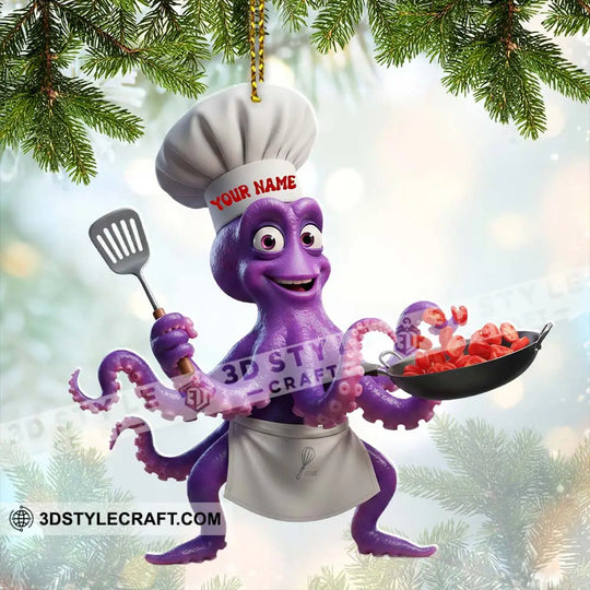 Chef, Home Decor, Christmas Ornament, Personalized Ornament style option 2