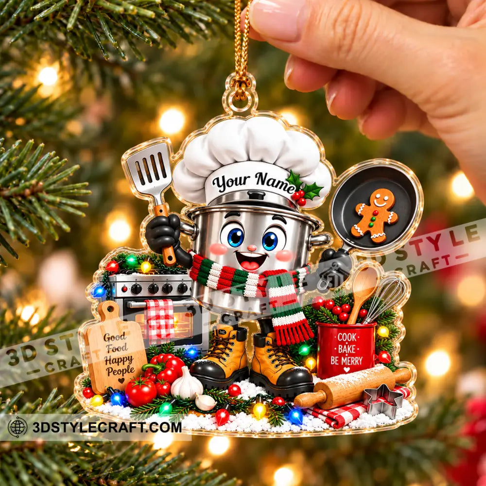Chef Home Decor Christmas Ornament Personalized Ornament - Ornament